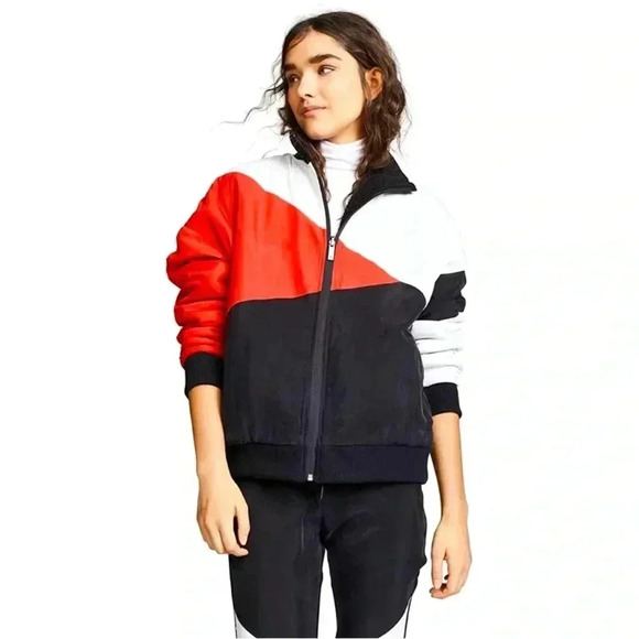 Alala Arcs Reversible Bomber Jacket Colorblock & Black Large EUC - Picture 1 of 16
